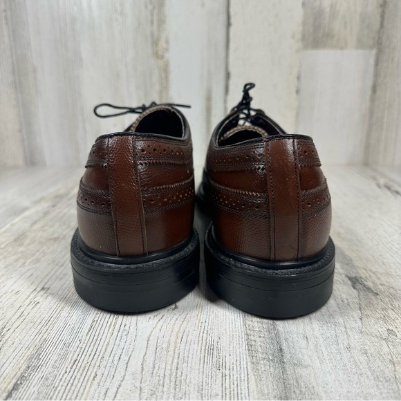 Morgan Quinn 1521 Washington Wing-tip Made in USA Brown Leather Oxford #429 - Picture 4 of 12